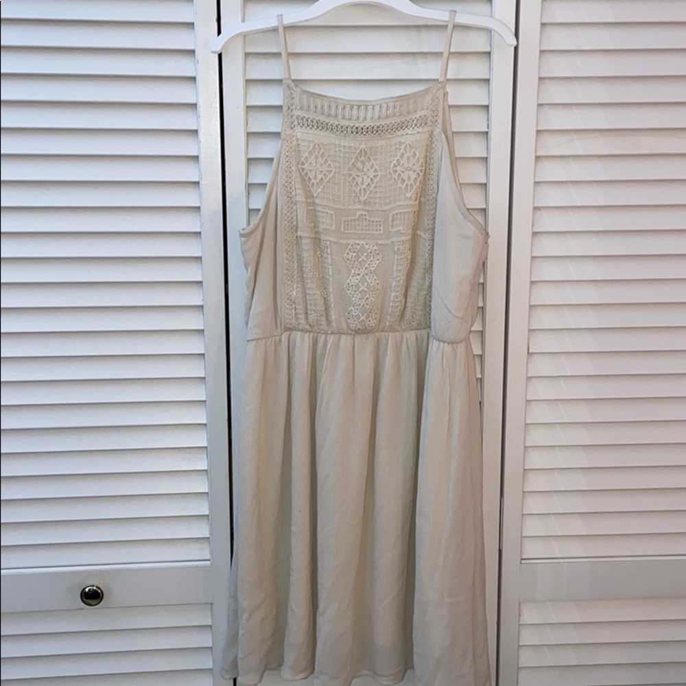 Beige cream dress